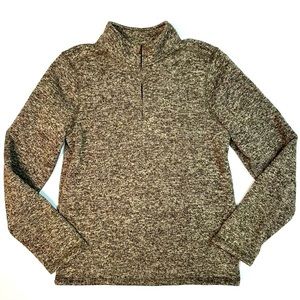 Urban Pipeline Boys Quarter Zip Heathered Brown Sweater XL